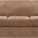 FantasDecor 4 Piece Sofa Velvet Couch Covers for 3 Cushion Stretch Slipcover with Individual Seat Cushion Elastic Furniture Protector for Pets, Machine Washable (Sofa, Luggage)