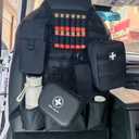 Car Seat Back Organizer Tactical MOLLE Panel Back Seat Storage Bag Universal Car Seat Cover Protector (Black)