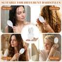 Vanity Mirror Comb Set Hair Brush Comb Set with Storage Holder Painless Scalp Massage Bristles Detangling Hair for Wet Dry Thick Curly Desktop Organizer for Dresser Vanity