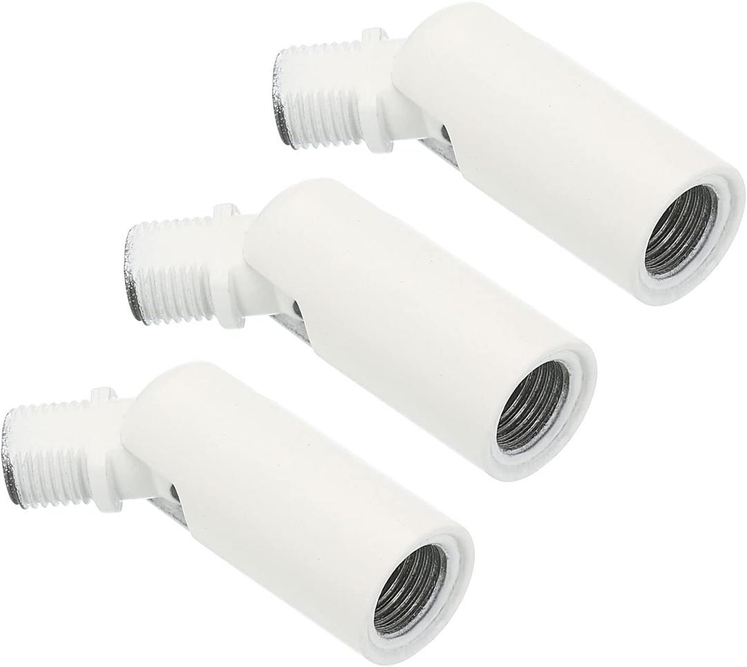 PATIKIL Sloped Ceiling Light Adapter, 3 Pack 180 Degree M10 Thread Chandeliers Ceiling Pendant Lighting Adapter for Angle or Irregular Ceiling, White