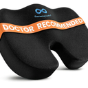 Everlasting Comfort Doctor Recommended Memory Foam Seat Cushion for Office Chairs & Car - Ergonomic Office Desk Accessories - Cushions for Tailbone Pain Relief, Sciatica & Back Support Pillow