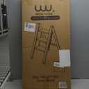 WOA WOA 3 Step Ladder, Foldable Step Stool, Aluminum Lightweight Ladder for Home Kitchen Closet, Anti-Slip Pedals, Ease of Folding, Portable, 300lbs Capacity - Black