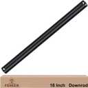 18 Inch Ceiling Fan Downrod, 1" Diameter Matte Black Ceiling Fan Extension Rod (No Threads),Universal Down Rods for Ceiling Fans,Easy Installation