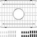 Sink Grid 18" X 12-1/2", Centered Drain with Corner Radius 1-1/2",304 Stainless Steel Material UPGRADED FOOT PADS, LESS PRONE TO WATER ACCUMULATION.