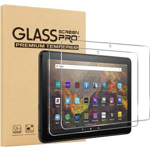 [2-Pack] All-New Fire HD 10 2021 Screen Protector, HD Anti-Scratch Anti-Fingerprint 9H Hardness Tempered Glass (10.1 Inch), for 2021/2023 Released