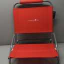 Caribbean Joe Folding Beach Chair, 1 Position Lightweight and Portable Foldable Outdoor Camping Chair, Red