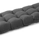 IPYNBAP Outdoor Bench Cushion, 70x20x3 Inch, Waterproof Bench Cushion for Outdoor/Indoor Furniture, Tufted Patio Bench Seat Cushion, Fade Resistant Outdoor Cushions for Porch Swing Couch, Dark Grey