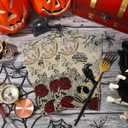 Halloween Guest Napkins Skull Crow Rose 3 Ply Disposable Paper Napkins Vintage Gothic Dinner Guest Hand Towel Napkins for Party Table Decor, 50Pcs