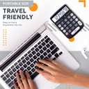 CATIGA Desktop Calculator 8 Digit with Solar Power and Easy to Read LCD Display, Big Buttons, for Home, Office, School, Class and Business, 4 Function Small Basic Calculators for Desk, CD-8185 Black