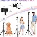 Hands-Free Hair Dryer Stand for Home Blow Drying, DIY Styling, Salon&Live Streaming Ideal for Long Hair Women Busy Moms People with Arm Shoulder Pain 36-76 Inch Adjustable Height Tripod, 360 Rotation