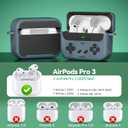 Inesore for Airpods Pro 3 Case Cover with Cleaner Kit,with Lock for Airpod Pro 3 (2025),Classic Cool Funny Game Console Hard Air Pods Pro 3 Case for Men Boy(Black)