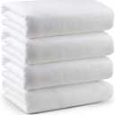 Orighty Bath Towel Pack of 4(27 x 54) - Soft Feel White Bath Towel Sets, Highly Absorbent Microfiber Towels for Body, Quick Drying, Microfiber Towels for Sport, Yoga, SPA, Fitness