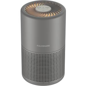 FULMINARE Air Purifiers for Bedroom H13 True HEPA Air Filter, Quiet Air Cleaner With Night Light, Portable Small Air Purifier for Home, Office, Living Room (Gray)