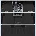 Floor Mats Custom for Kia Telluride 2027 Gas Only (Not for Hybrid) 7&8 Seater Trunk Mat with Backrest Mat All Weather TPE Full Set Liners Cargo Protector for Telluride 2027 Fuel Accessories, Black