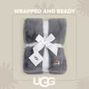 UGG Euphoria Faux Fur Throw Blanket, Oversized Soft Throw for Couch or Bed, Luxury Room Decor, Giftable Fuzzy Blankets, Machine Washable, 50-inch x 70-inch, Chambray Blue Grey
