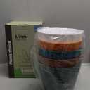 6 Inch Indoor Planter Pots with Drainage Hole and Tray Saucer,Flower Pots for Indoor Outdoor Garden Plants and Flowers, Multicolor, 5 Packs