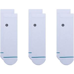 Stance Icon Quarter Socks [3 Pack] (Small, White)