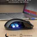 TECKNET Bluetooth Mouse, [ USB + BT1 + BT2 ] Wireless Mouse for Laptop, Silent Click, Ergonomic Design, 4800 DPI Computer Mice Wireless, Dual Mode for Laptop, Computer, iPad, MacBook