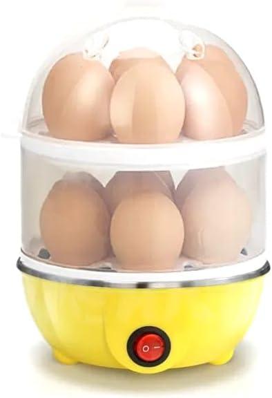 Rapid Electric Egg Cooker, 14/7 Eggs Capacity for Hard Boiled Eggs (Yellow, 14 egg,)