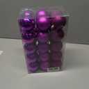 30ct Christmas Ball Ornaments, 2.36" Shatterproof Christmas Tree Decorations, Perfect Hanging Ball for Indoor/Outdoor Holiday Party Decor (Purple)