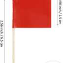 4 x QQSD Solid Red Toothpick Flag DIY Blank Flag Small Mini Plain Red Cupcake Topper Flags, 100 pcs