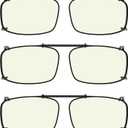 Eyekepper 3-pack Polarized Clip on Sunglasses With Spring Draw Bar Grey/Brown/Green Lens 54 * 34MM (3pc-blue Light Blocking Glasses)