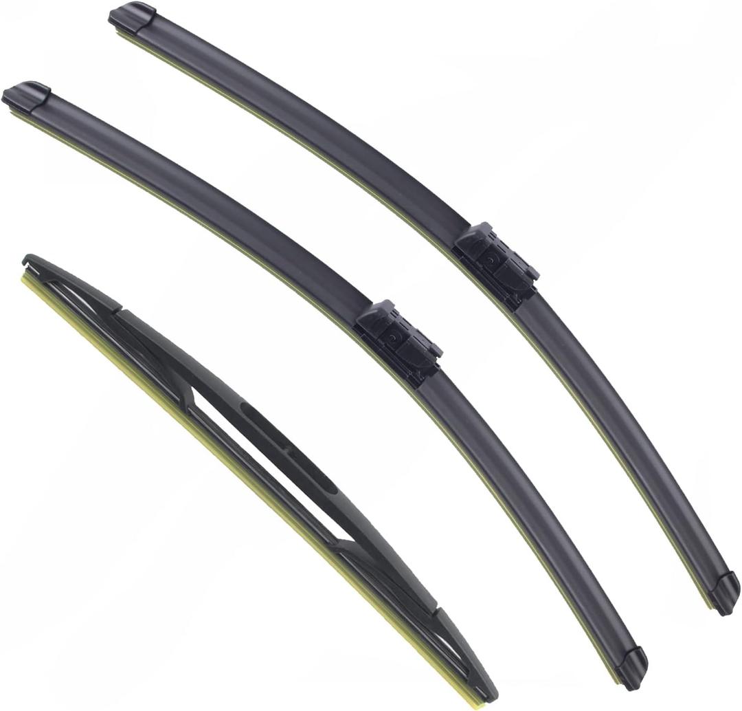 Front and Rear Windshield Wiper Blades (pack of 3pcs) for 2007-2012 Hyundai Veracruz IX55 24" + 20" Front windscreen wiper and 14" Rear Windscreen Wiper