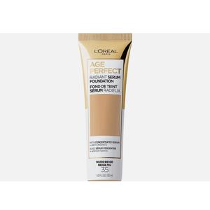 L'Oreal Paris Age Perfect Radiant Serum Foundation SPF 50, Nude Beige, 1 oz