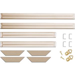 DIY Solid Wood Canvas Frame Kit with Stretch Bar - Customized Wooden Art Frames for Paintings - Easy-to-Build Canvas Stretching System - Wall Art & Oil Painting Accessories (16" x 20")