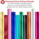 Hygloss Metallic Wrapping Paper Roll - 26" x 25 ft (54 Sq. Ft) Light Blue - Shiny Metallic Foil Paper for Arts, Crafts, Holiday & Christmas Gift Wrapping