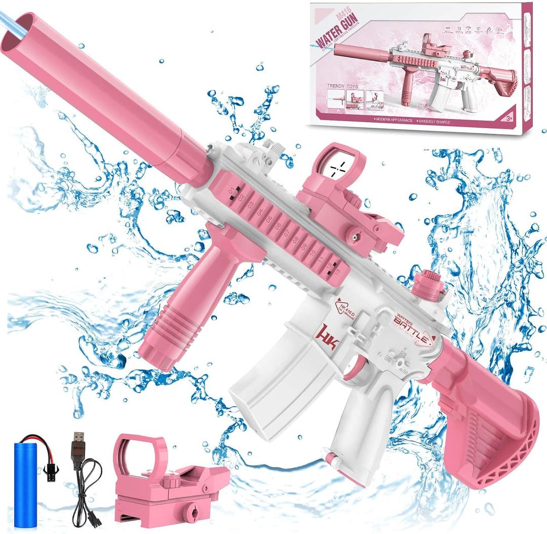 Dolanus Electric Water Gun for Kids Adults - Automatic Squirt Gun with up to 32 Ft Long Range, Summer Outdoor Beach Swimming Pool Party Toys, Gift for Kids Age 8 9 10 11 12 Years Old Boys