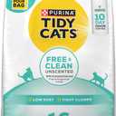 Purina Tidy Cats Clumping Cat Litter Odor Control, Free and Clean Unscented Multi Cat Litter - 16 lb. Bag