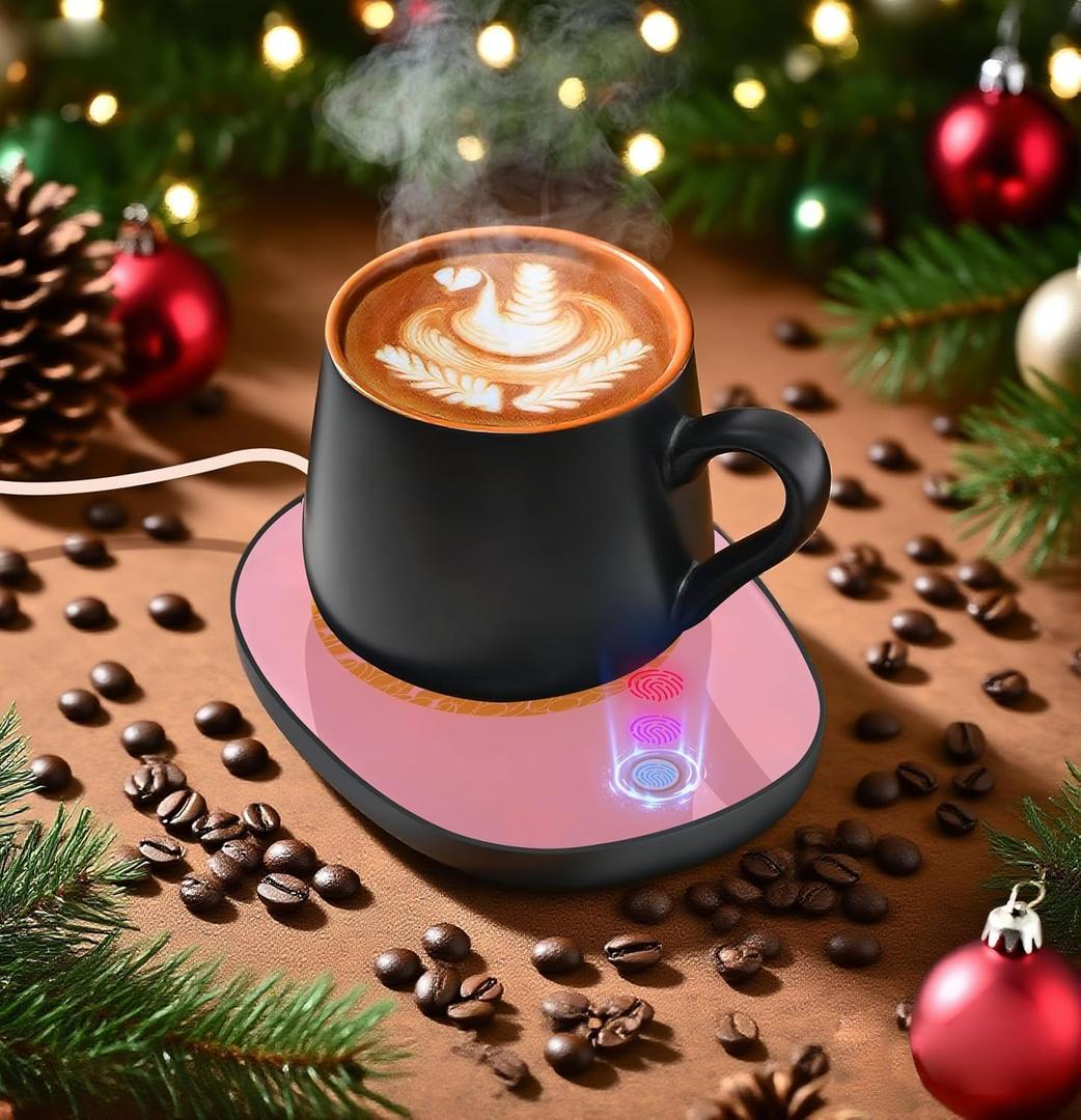 Coffee Warmer for Desk Auto Shutoff, Coffee Mug Warmer for Desk with 3 Temperature & 8 Hours Auto Shut Off (Oval)