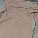 MEROKEETY Women's Winter Off Shoulder Bodycon Sweater Dress 2026 Spring Formal Long Sleeve Elegant Club Party Midi Dresses (Medium, Khaki)