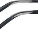 IKON MOTORSPORTS Tape On External Window Visor, Compatible with 1988-1998 Chevy C & K Reg Cab Pickup, Slim Style Acrylic Smoke Tinted Sun Rain Wind Guards Shield Vent