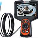 3.9mm Borescope, 5" IPS Screen 1080P Endoscope Camera with Light, Inspection Camera, 5FT Semi-Rigid Snake, IP67 Waterproof Industrial Borescope for Automotive Engine Aircraft Mechanic Tools