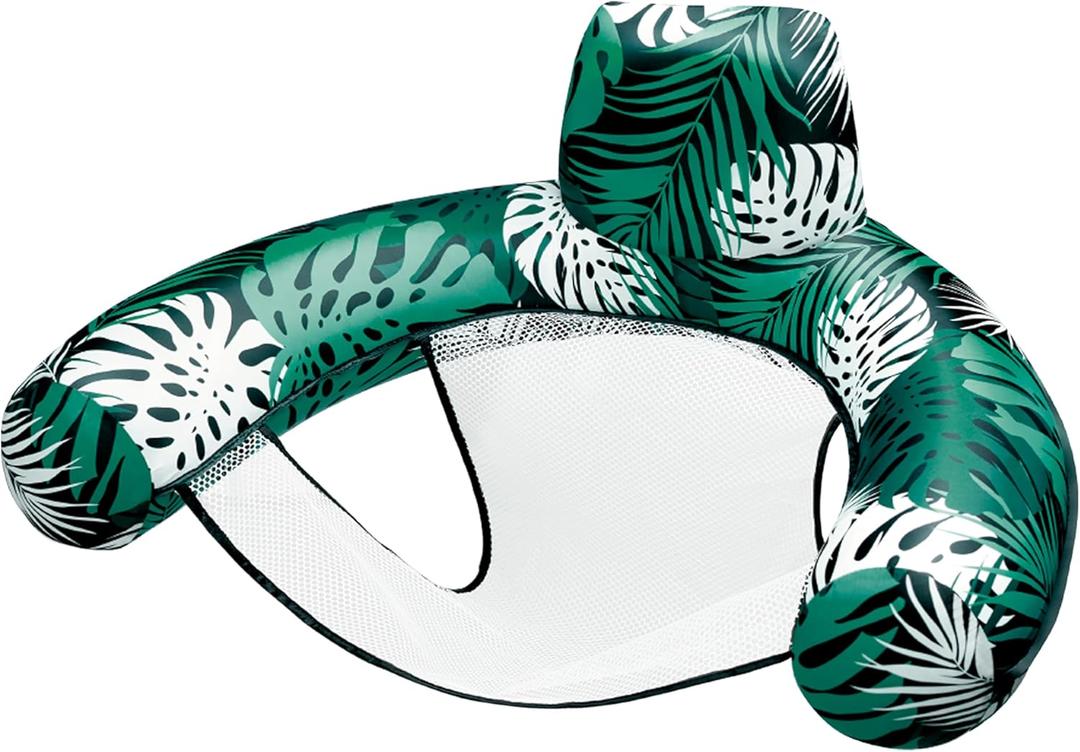 SLOOSH Inflatable Pool Floats Adult,Lounge Chair Adult with Plant Pattern,Floating Water Hammock,Blow up Pool Noodles Rafts for Relaxing Swimming Party Summer Water Beach Lake Fun SLOOSH Inflatable Pool Floats Adult,Lounge Chair Adult with Plant Pattern,Floating Water Hammock,Blow up Pool Noodles Rafts for Relaxing Swimming Party Summer Water Beach Lake Fun