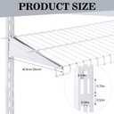 Wonderjune Adjustable Locking Shelf Bracket 16 Inch Shelf Brackets Heavy Duty Wire Shelving Brackets for Deep Wire Shelving Double Track System (White,20 Pcs)