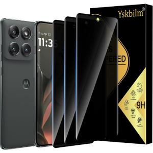 (3 Pack) for Motorola moto Edge 2025 Privacy Screen Protector,Anti-Spy Tempered Glass 9H Hardness Film for Motorola Edge (2025), Anti-Scratch Case Friendly