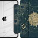 Batianda Case for 11-inch iPad Air 2025 M3 2024 M2 Chip/iPad Air 5th/4th 10.9 inch [Built-in Pencil Holder] Shockproof Cover with Clear Transparent Back Shell TPU Bumper Auto Sleep/Wake, Sun Goddess