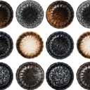 Nicunom 12 Pack Soy Sauce Dishes, Ceramic Dipping Bowls Set, 2.8 Inch Side Dishes Japanese Style Pinch Bowls Seasoning Dish for Ketchup, BBQ, Sushi, Soy