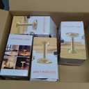 Riakrum 4 Pcs LED Portable Cordless Table Lamp with Touch Sensor 3 Color Stepless Dimming Rechargeable Battery up to 15 Hours Cordless Table Light Wireless Lamp for Nursery (Gold, Modern)