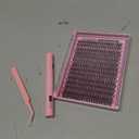 FANXITON DIY Lash Extension Kit 40D D Individual Lashes Lash Clusters Kit Cluster Lashes Lash Bond and Seal and Lash Tweezers for Lash Clusters Kit DIY at Home