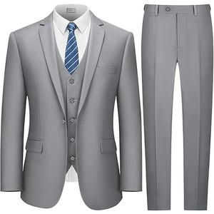 LUPURTY Suits for Men, 3 Piece Men's Suit Slim Fit, Solid Jacket Vest Pants with Tie, One Button Tuxedo Set, size XXXL LUPURTY Suits for Men, 3 Piece Men's Suit Slim Fit, Solid Jacket Vest Pants with Tie, One Button Tuxedo Set, size XXXL