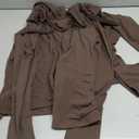 AUXDIO Women 2 Piece Outfits Casual Workout Sets Bodycon Tracksuit Zip Up Long Sleeve Hoodle Jacket Jogger Pants Set (Small, Coffee)