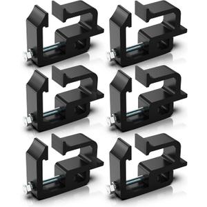 moveland Heavy Duty Camper Shell Clamps - Truck Topper Ladder Rack Clamps for Dodge Dakota Ram 1500 2500 3500, F150 F250, Titan, Tundra (6 Pack)
