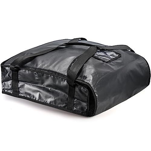 DEAYOU Pizza Bag, Insulated Pizza and Food Delivery Bag, Professional Thermal Pizza Warmer Bag, Hot Pizza Carriers for Transport, Catering, Moisture Free, Heavy Duty, 20" x 20" x 5", Black