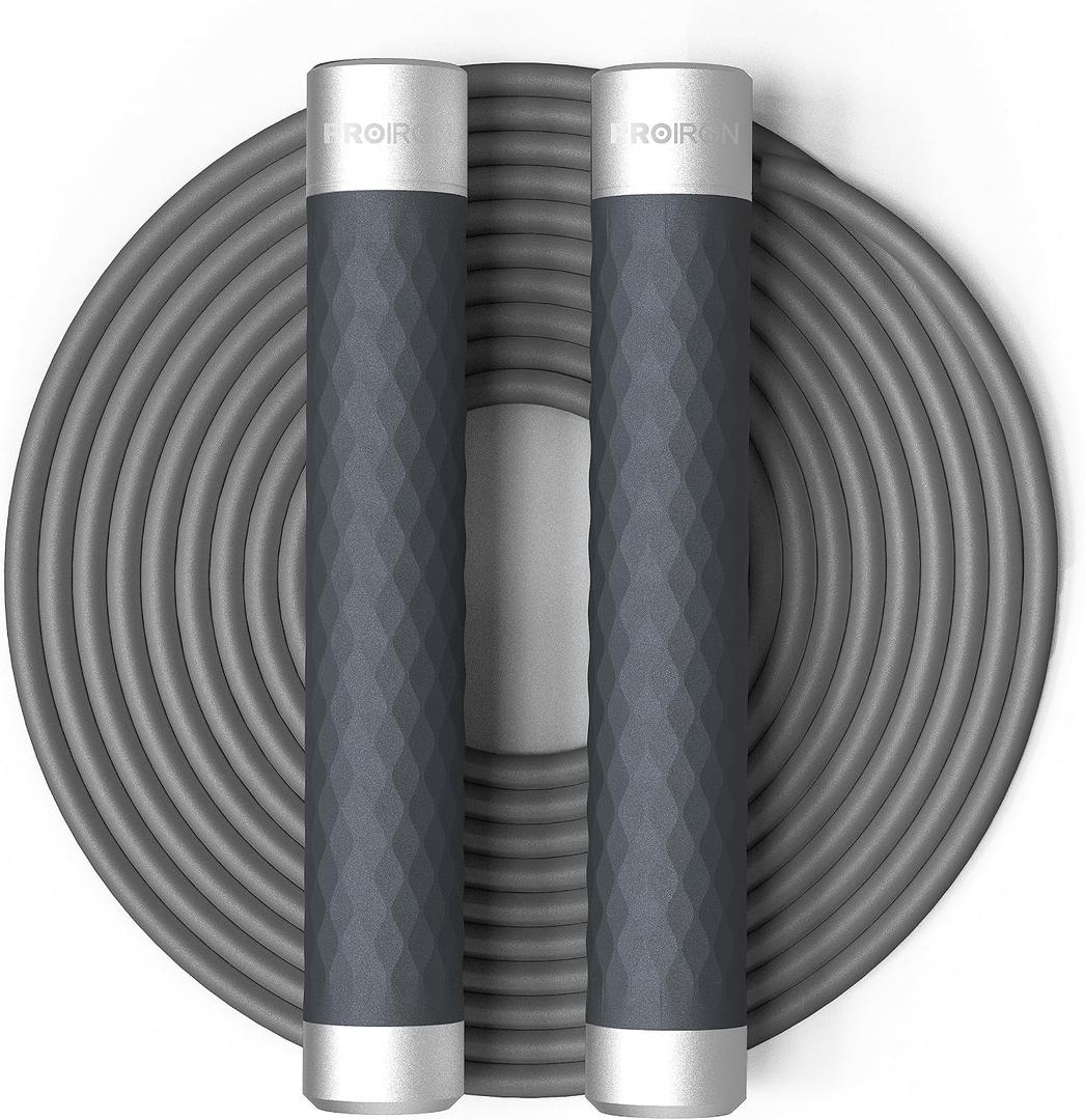 PROIRON Jump Rope Double Weighted Skipping Rope 360 Swivel Ball Bearings Tangle-Free Double Fat Burning with Aluminum Handle Heavy Jump Rope for Endurance Weight Lose Crossfit MMA Cardio & Workouts