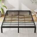 12 Inch Queen Size Metal Bed Frame, Heavy Duty Steel Slat Mattress Foundation,No Box Spring Needed, Easy Assembly, Noise-Free,Black