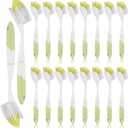 16 Pcs Yellow Kitchen Scrub Dish Brush Bulk with 11.8 Inch Handle Cleaning Dish Scrubber with Stiff Bristles Washing Scrub Brushes for Housekeeping for Pots and Pans, Kitchen Sink